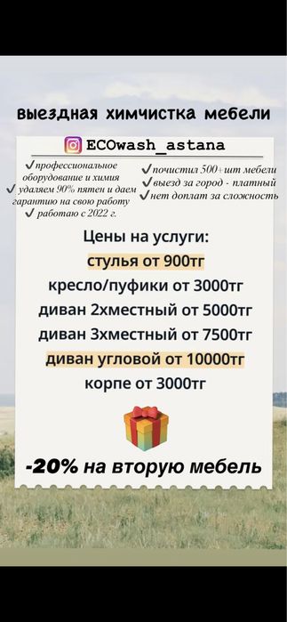 Химчистка диванов и стульев, недорого