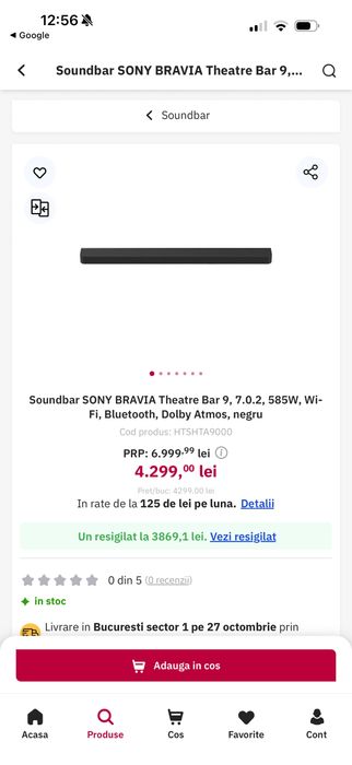 Soundbar SONY BRAVIA Theatre Bar9