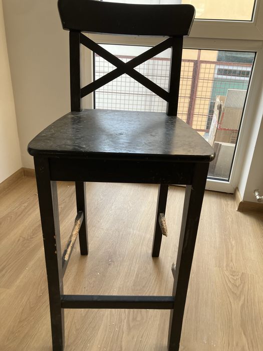 Set 4 scaune IKEA negru din Lemn