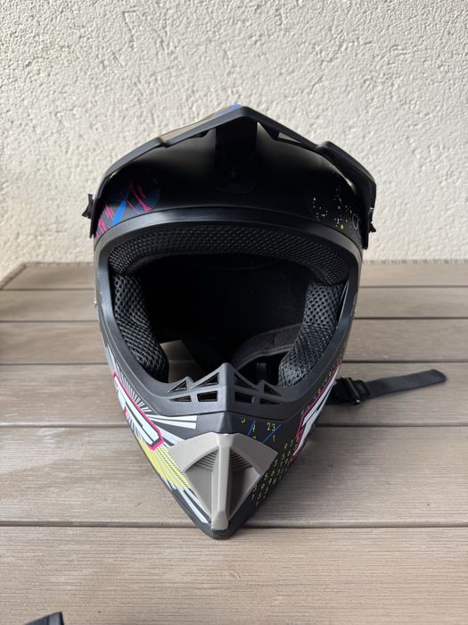 Set casca moto cross trotineta + ochelari , marimea XL , NOU