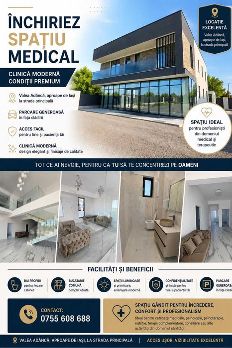 Inchiriez spatii intr-o clinica medicala