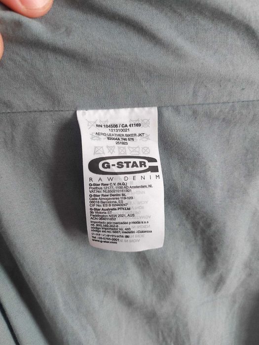 Geaca piele G-star,culoare gri, masura L/ 52 pret 450lei