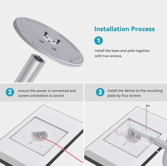 Въртяща се стойка Pitelumeon за Show 15, Show 21,сребриста,регулируема