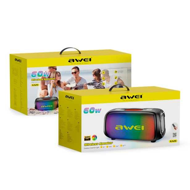 Awei KA29 — Мощная 60W Портативная Колонка с RGB. Есть доставка