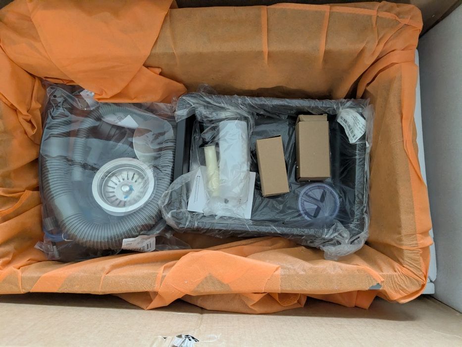 Луксозна Многофункционална Кухненска Мивка тип  Водопад, Черен мат