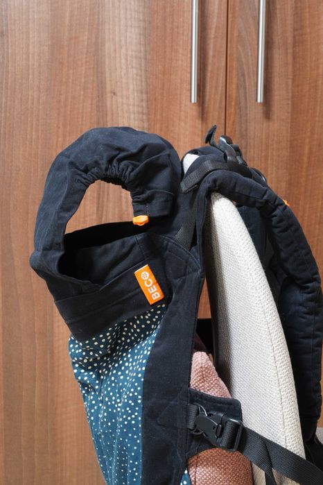 Marsupiu Toddler Twilight, Beco, Bumbac, Negru/Albastru