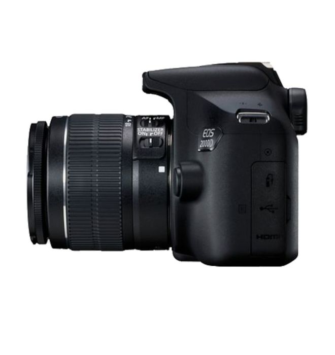 Aparat foto DSLR Canon EOS 2000D,24.1 MP, Negru + Obiectiv EF-S 18-55mm DC III