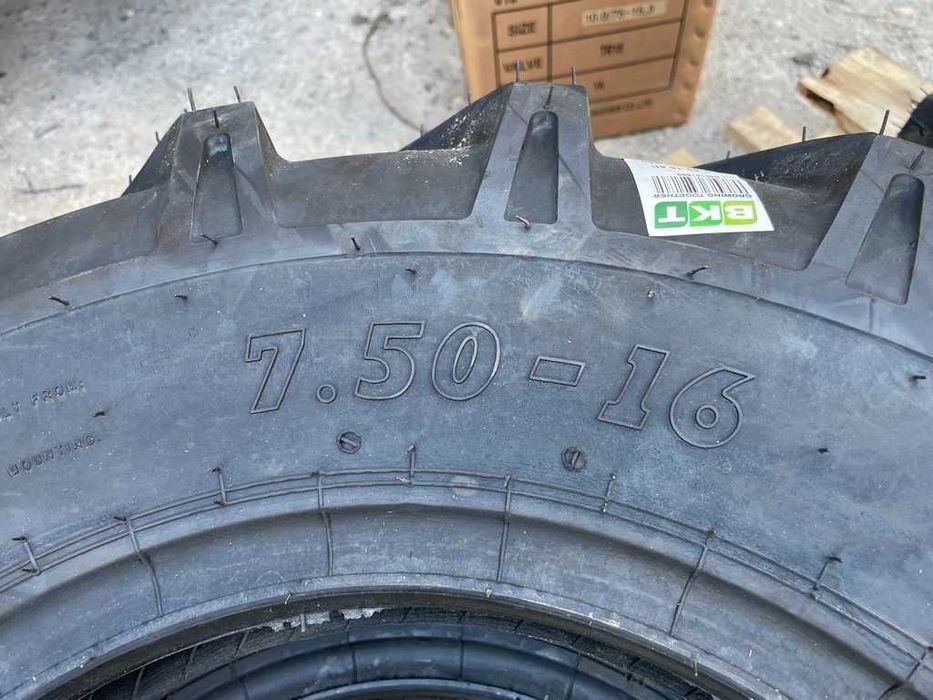 Anvelope noi 7.50-16 cu 8 pliuri de tractiune pentru motocultor Bkt