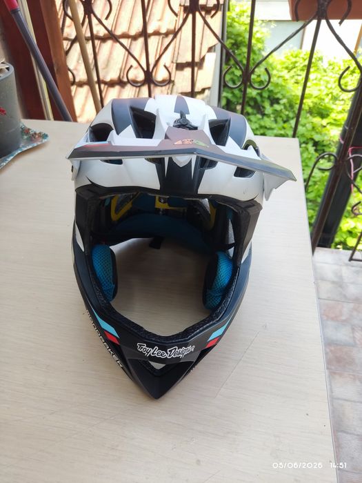 Vând cască Full Face Mondraker TLD Stage Racing (Alb/White) – Full Box / Stare foarte buna