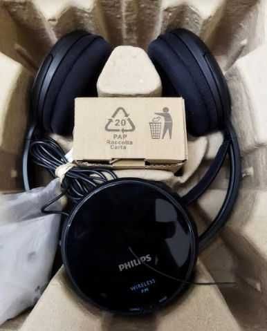 Безжични слушалки Philips Home Cinema SHC5200 HiFi, цвят: черно