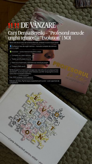 Cărți unghii tehnice Denisa Bereski – „Profesorul meu” + „Evolution” (set 2 buc)