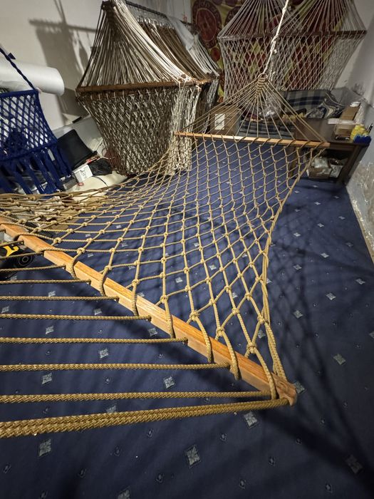 (СКИДКА!!) GAMAK ГАМАК сетчатый с деревянными планками ручная робота