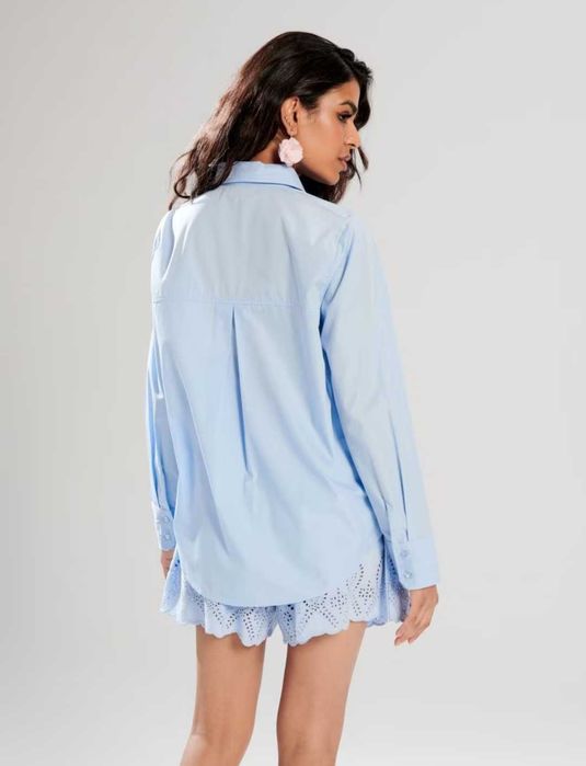 Блуза с голи рамене, английска бродерия, дамска риза, мрежесто болеро