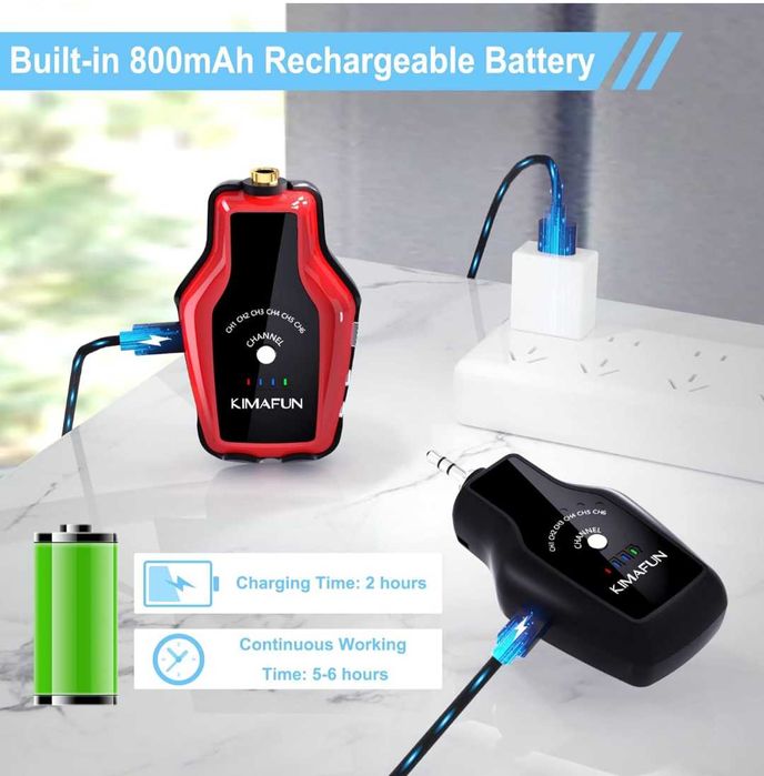 Слушалки KIMAFUN In-Ear Monitor 2.4G безжична система, стерео IEM