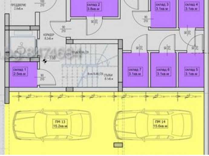 Дава се под наем Гараж / Паркомясто в Бургас, Лазур - 31 кв.м за 248.88 € - Снимка #2