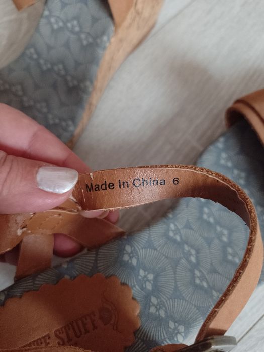 Sandale de piele întoarsă