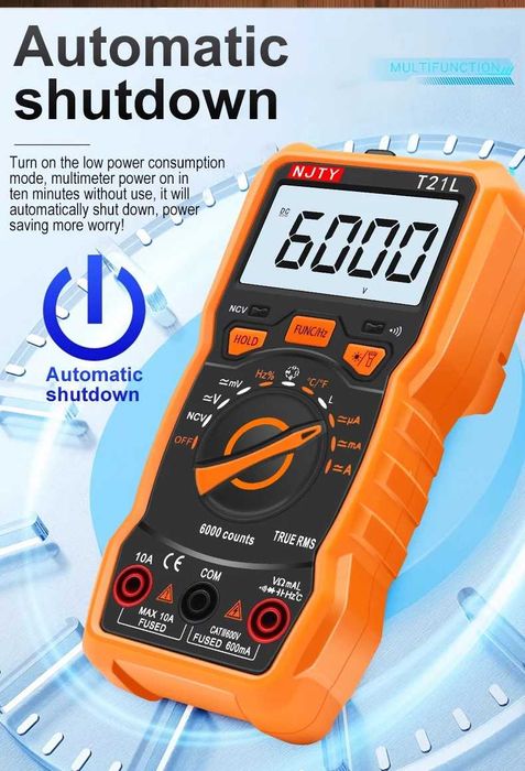 NJTY T21L - Multimetru Digital Profesional LCR, True RMS, NCV, autoscalare - NOU / SIGILAT