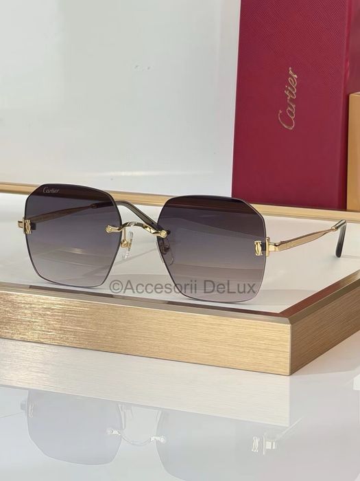 Ochelari de Soare Cartier CT0591S Full Box [Verificare Colet] Grey Gradient