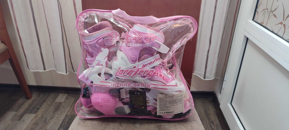 Детски регулируеми ролери LONG FENG с алуминиева конструкция размер 31-34