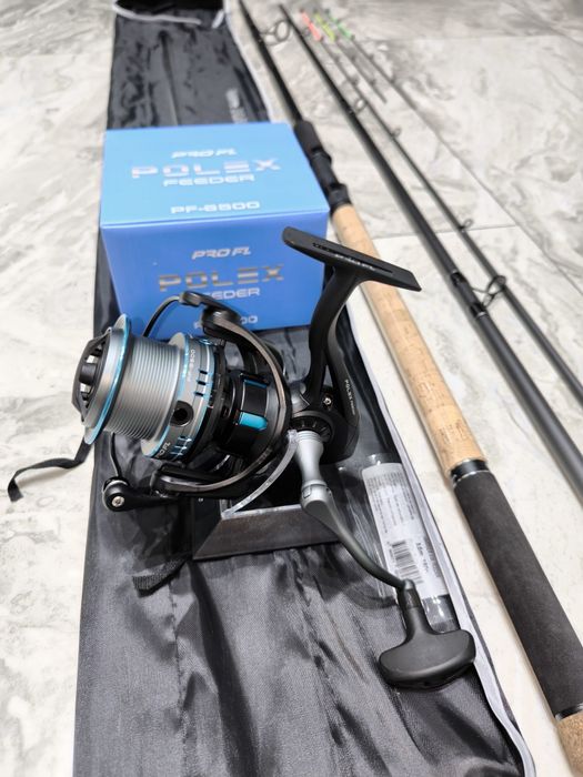 2 Lansete Feeder Robinhan HARRIER 3.90m 180gr + 2 Mulinete PROFL FP650