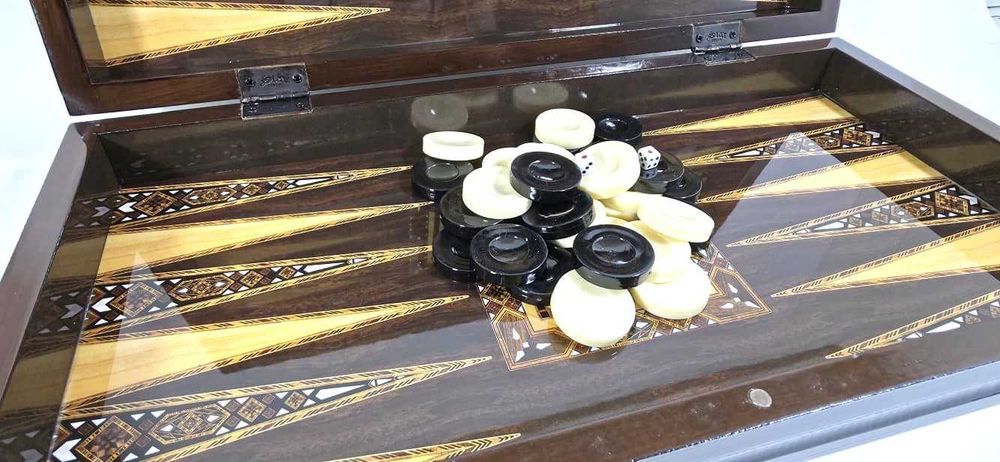 Joc 2 în 1 – Table și Șah din Lemn 49 x 25 x 7,5 cm Piese Table