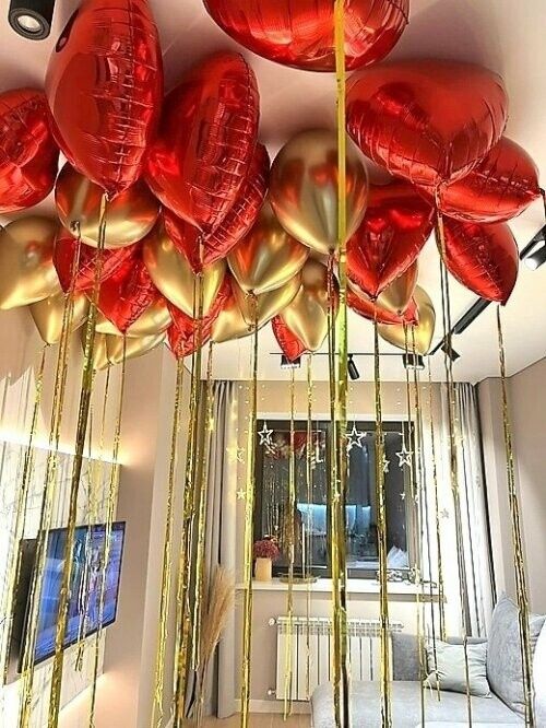 Гелиевые шарики сердечки уральск