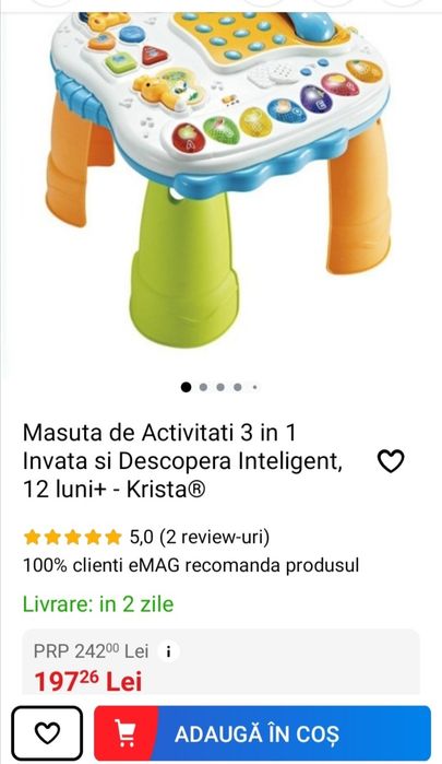 Măsuță inteligentă cu activități