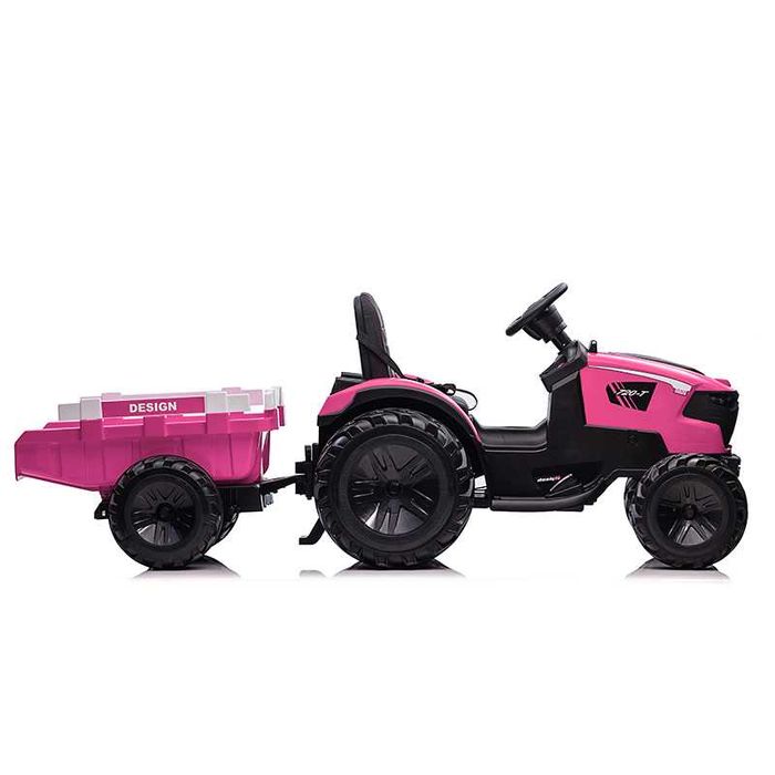 Tractor electric Kinderauto 720-T 2x 45W 12V, cupa si incarcator #pink