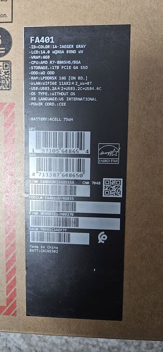 Vând Laptop Gaming Asus A14 FA401UU