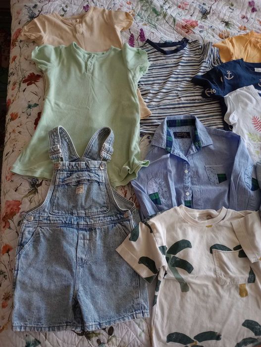 Голям сет от 17 бр летни детски дрехи за момче в размер 92