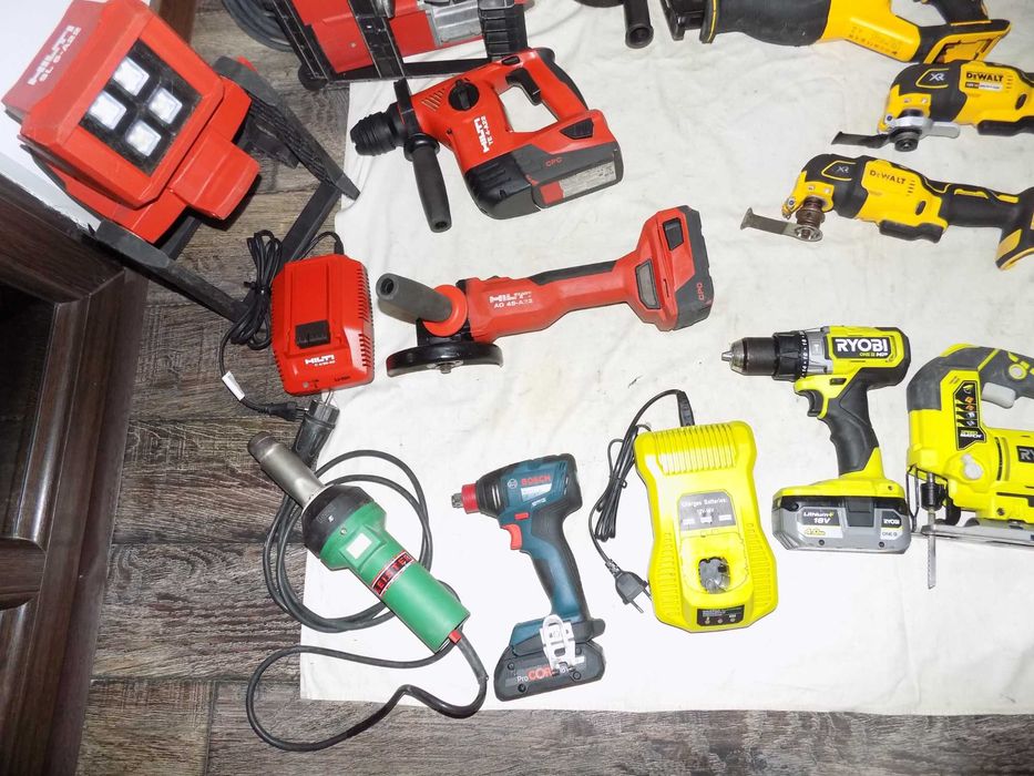 Scule  DeWalt , Ryobi , suflanta Leister , masina de slituit Hilti  DC-SE 20