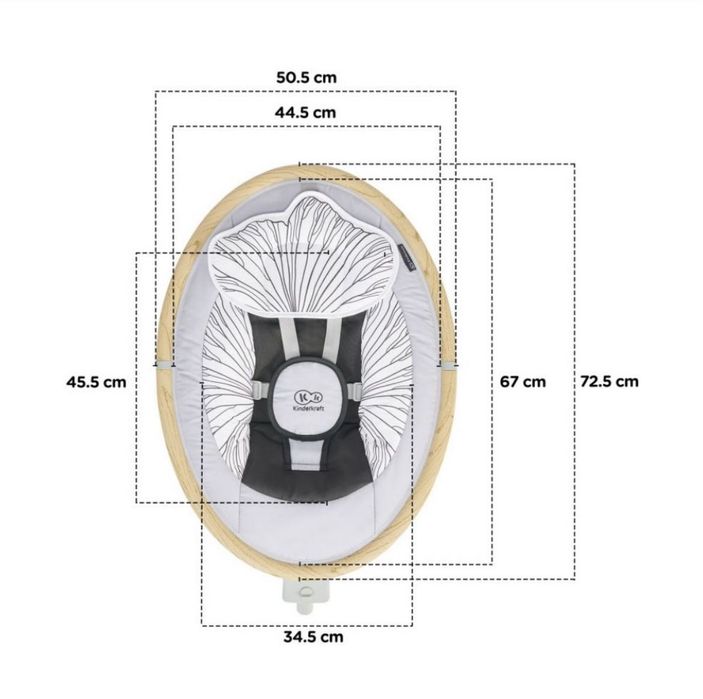 Електрическа бебешка люлка/шезлонг Kinderkraft Lumi