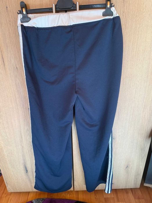 Pantaloni sport SHEIN bleumarin mărimea S (36) – dungi albe, „01”