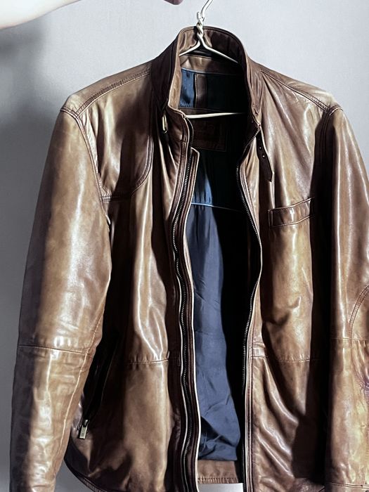 Кожаная куртка Massimo Dutti (Оригинал, Размер M)