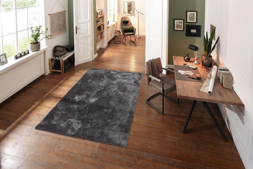 Covor Shaggy Dana, fir inalt si moale, gri, 300 x 400 cm