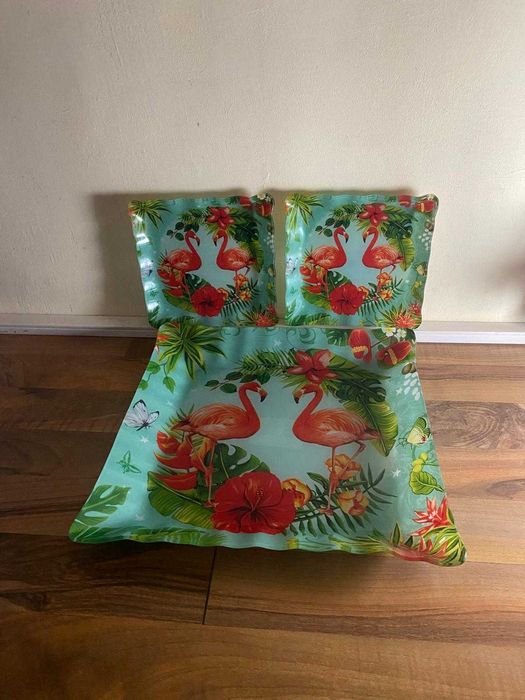 Спешно! Декоративен комплект чинии с рози – 3 части –Отлично състояние