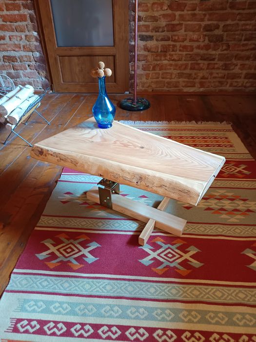 Masa cafea stejar , picioare diferite