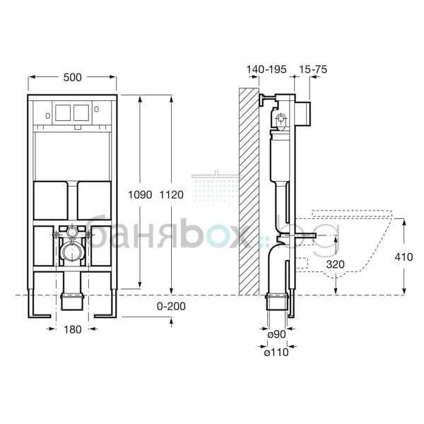Roca Duplo WC структура за вграждане