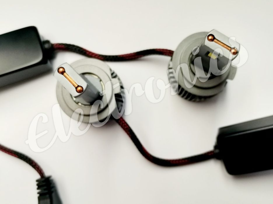 LED крушки с вентилатор, H7 110W, лед лампи за кола,фарове