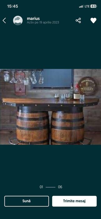 Butoaie lemn de dud stejar și salcâm derivate din butoaie