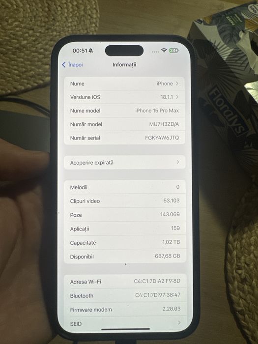 iPhone 15 Pro Max, White, ca nou