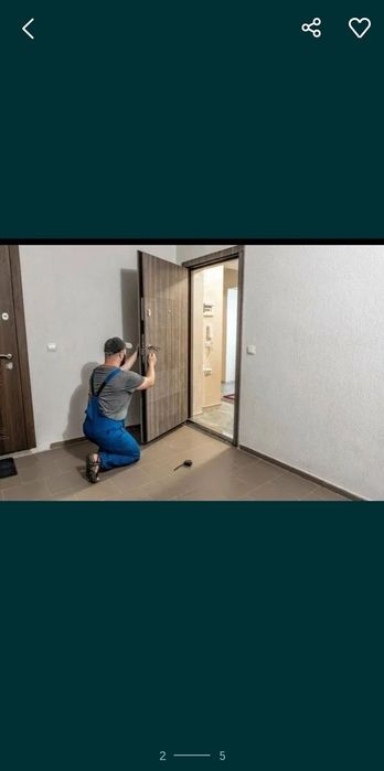 Установка Металлический двери