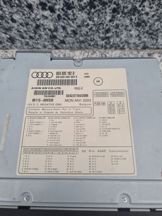 Navigație Originală Audi RNS-E – Audi A4 B6 / B7 – Audi Navigation Plus