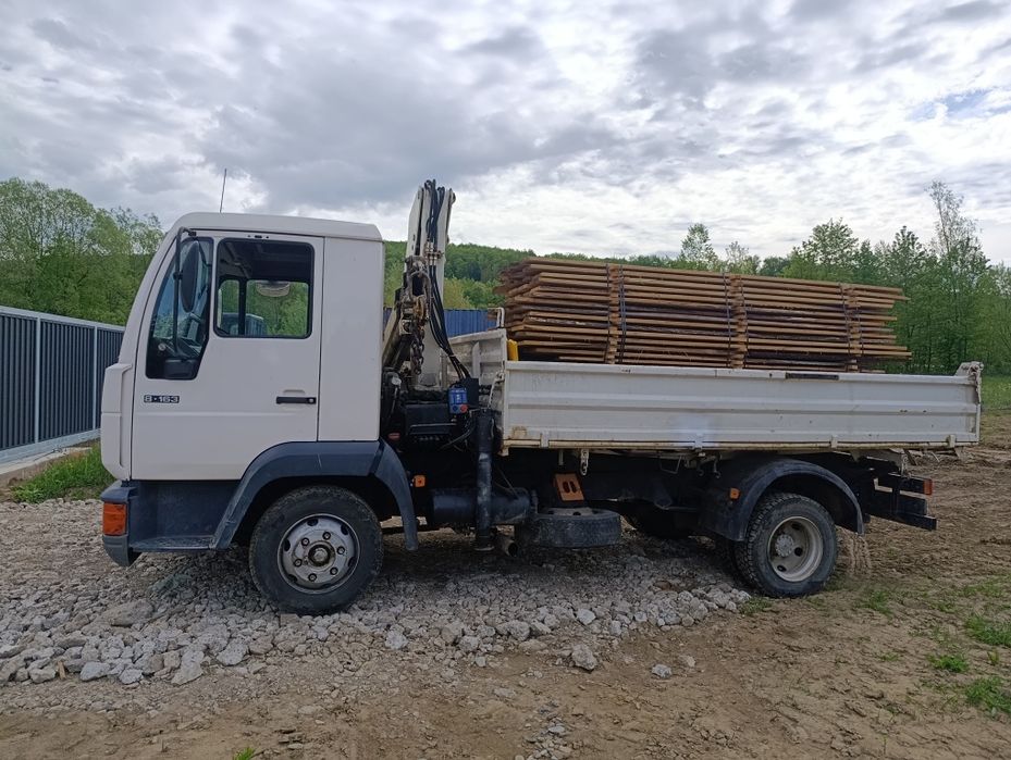 Vând Man 8 163 basculabil macara