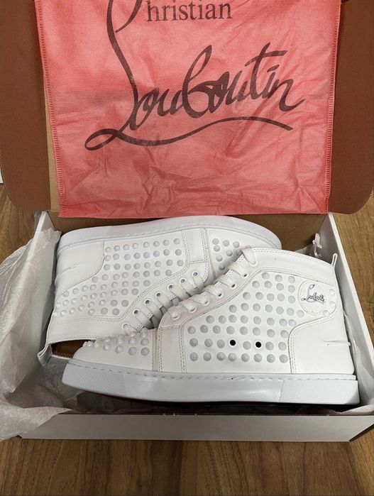 Adidasi Christian Louboutin High White calitate Premiulm