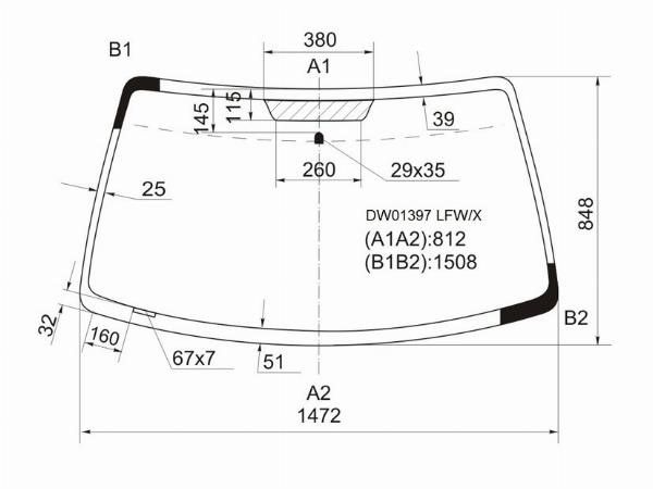 Стекло лобовое  Ford Escape