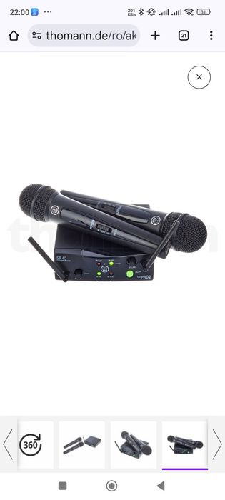 Akg wms 40 mini dual microfoane wireless  noi