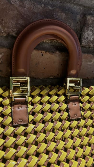 Fendi жълта чанта