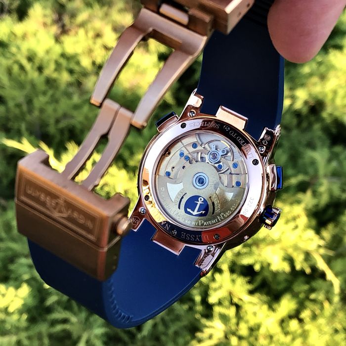 Ulysse Nardin Gmt - Perpetual Blue Dial Rubber