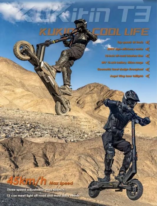 Kukirin T3 noua 2026 TROTINETA ELECTRICA ghidon inalt suspensi offroad